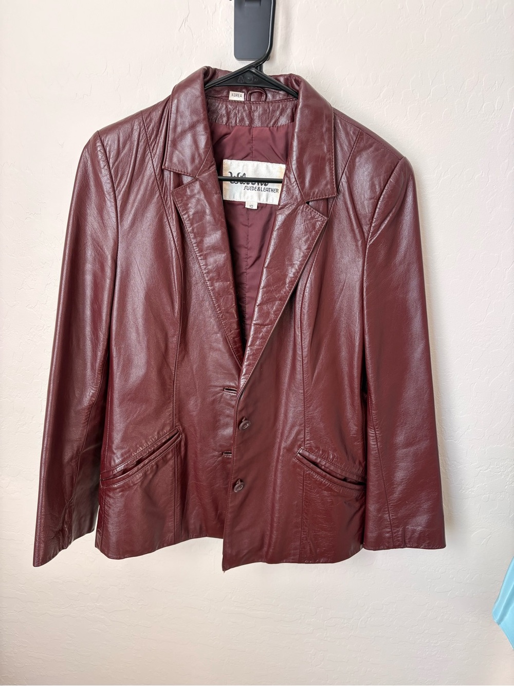 Vintage Wilson Burgundy Leather Blazer Jacket